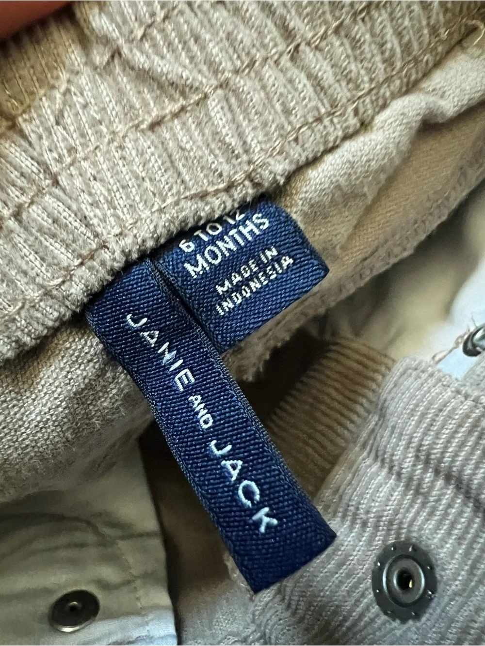 JANIE AND JACK Taupe Corduroy Pants in Taupe Brown 6-12 Months